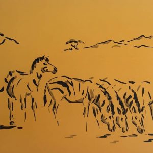 Zebras at the Waterhole