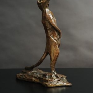 meerkat wildlife bronze sculpture