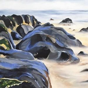 seascape bolders fog